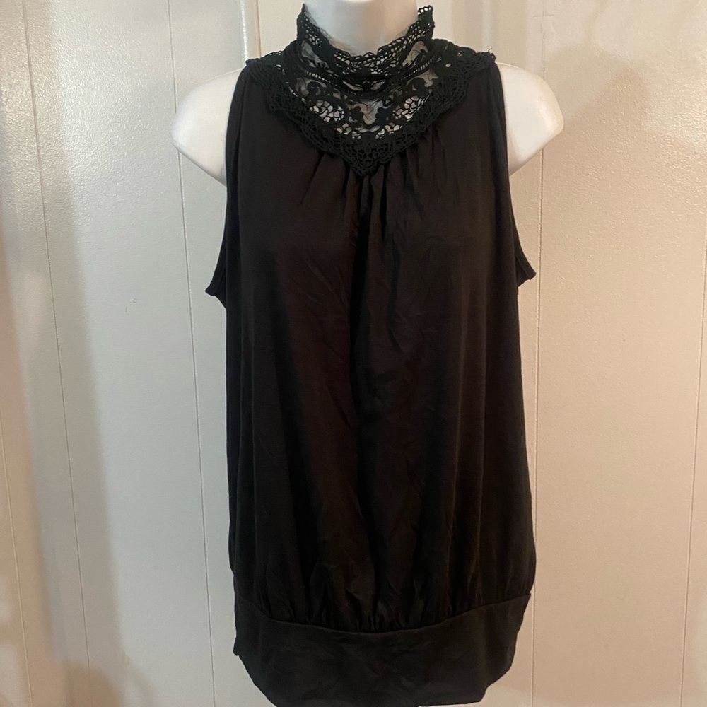 Robin K. Black Blouse NWT size L